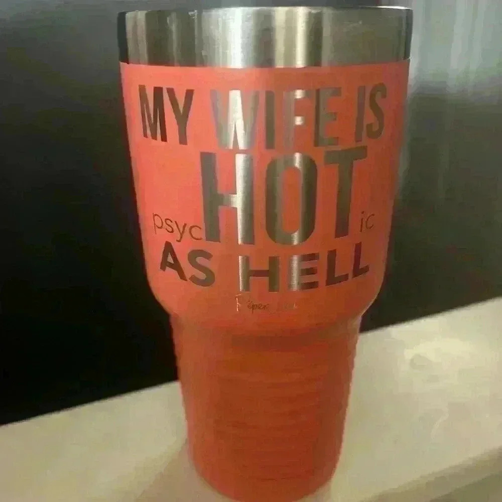 Laser Engraved Metal Tumbler 40oz by Piper Lou